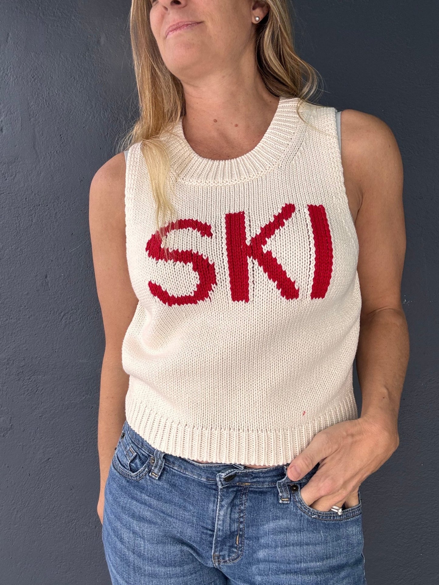 SKI knit sweater tank - The Salty BabeTank Tops