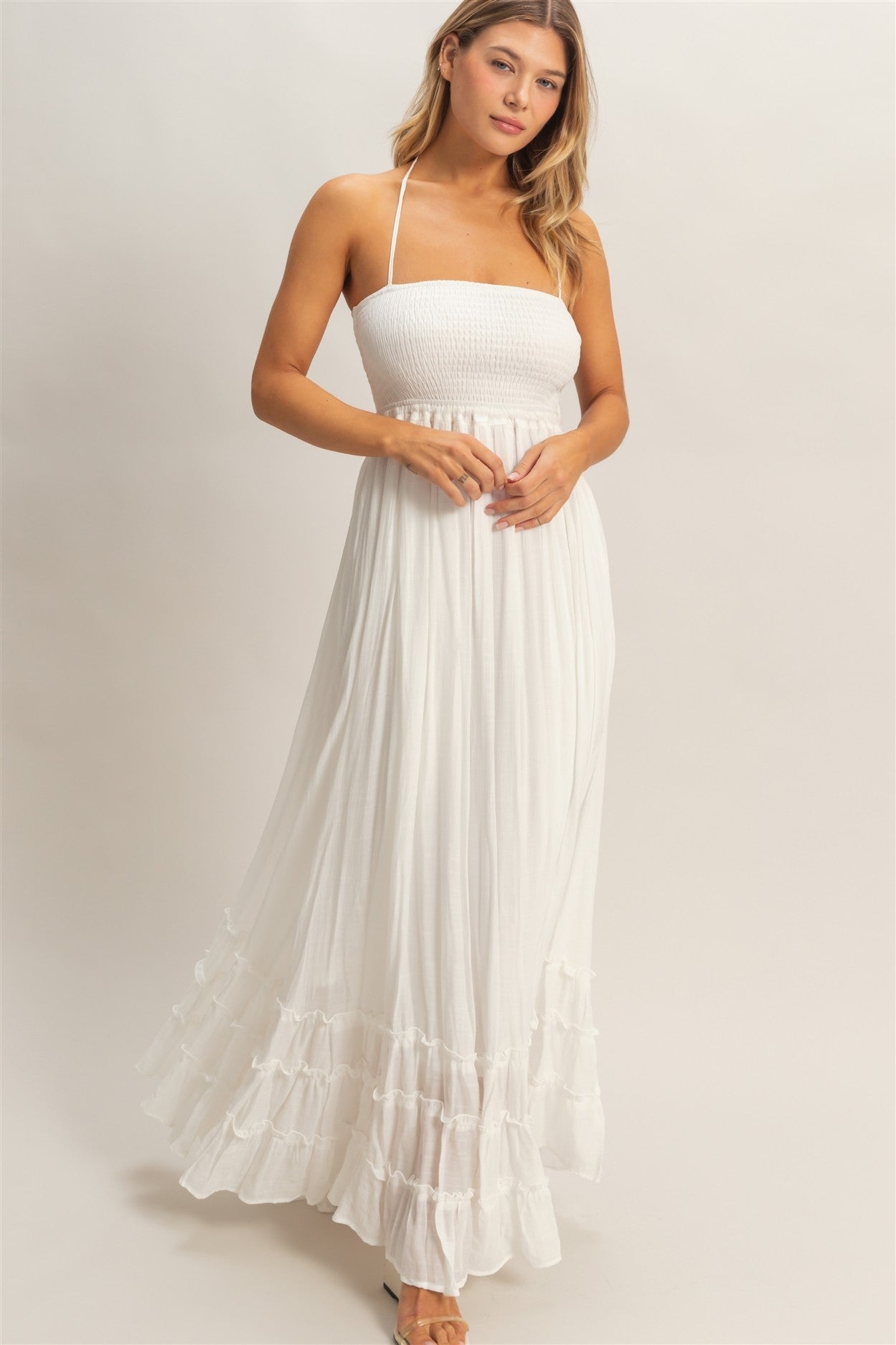 Smocked & Sassy Maxi Dress - The Salty BabeDresses