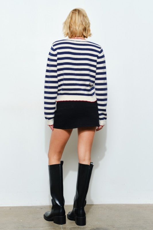 Snappy Stripes Sweater - The Salty BabeSweaters