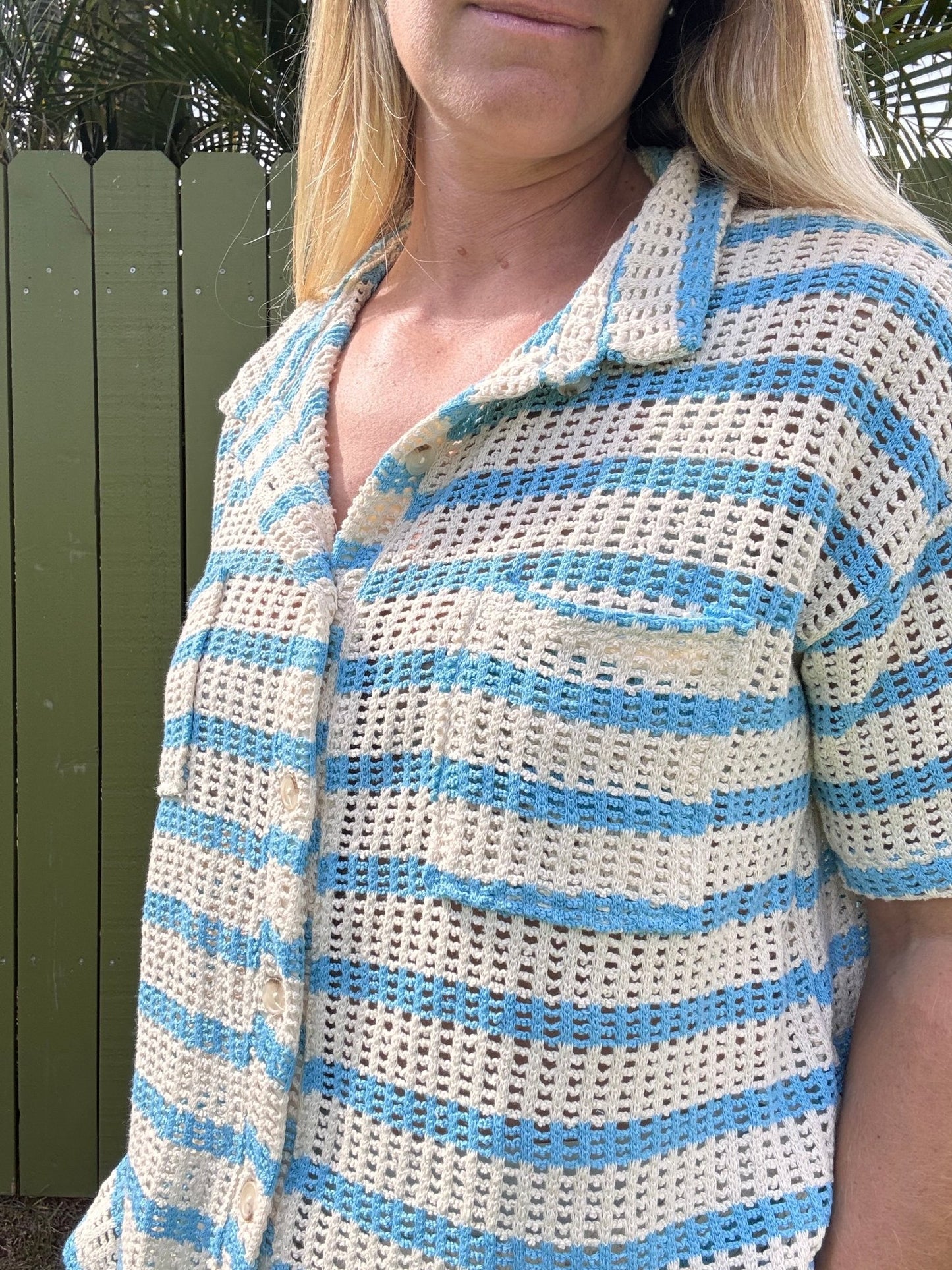 Soft Tides Crochet Shirt - The Salty BabeTop