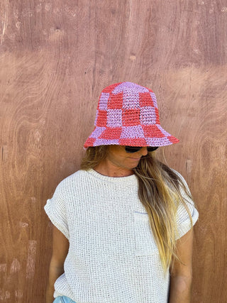 Soleil Checkered Bucket Hat - The Salty BabeHats