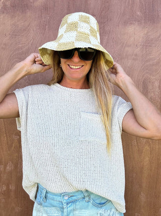 Soleil Checkered Bucket Hat - The Salty BabeHats