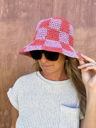 Soleil Checkered Bucket Hat - The Salty BabeHats