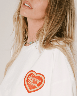 Sorry Mom Tee - White - The Salty BabeTee Shirts