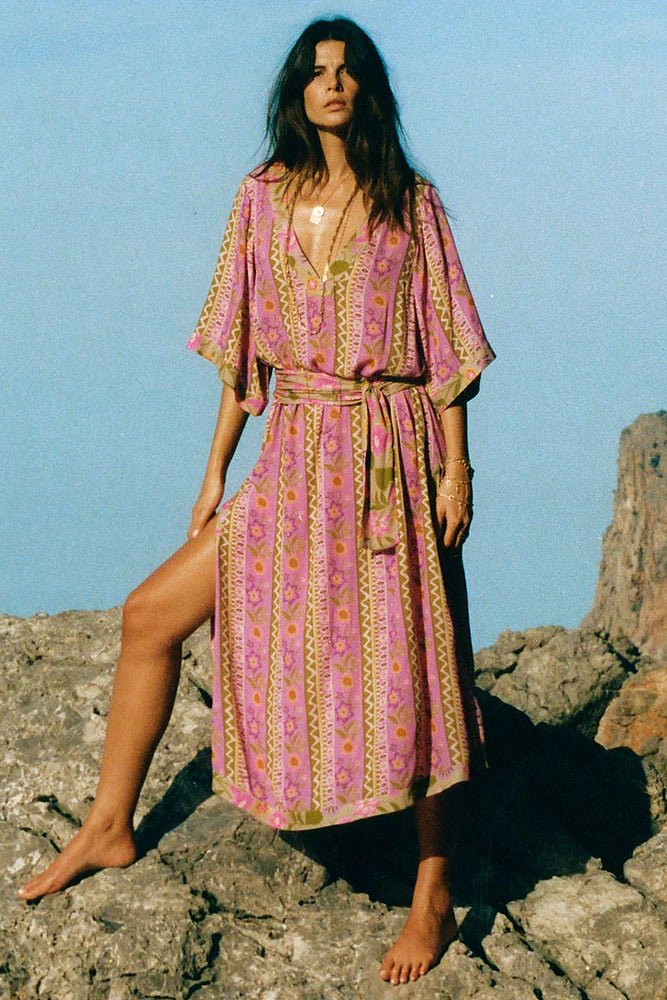 SPELL Goldie Gown - Desert Rose - The Salty BabeDresses