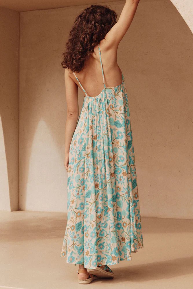 SPELL Goldie Strappy Maxi Dress - Lagoon - The Salty BabeDresses