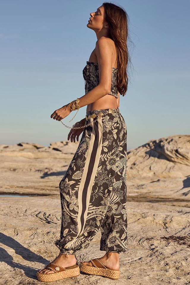 SPELL Volcano Goddess Harem Pant - Liquorice - The Salty BabePants