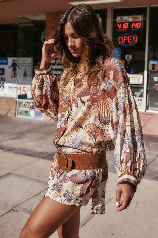 SPELL Volcano Goddess Shirt Dress - Coconut - The Salty BabeDresses