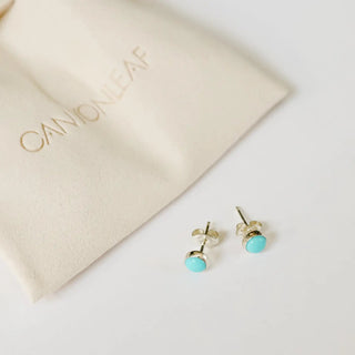 Sterling Silver & Kingman Turquoise Stud Earrings | The Salty Babe