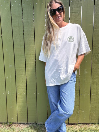 Stoke Street Oversized Tee - Ivory - The Salty BabeGraphic Tee Shirts