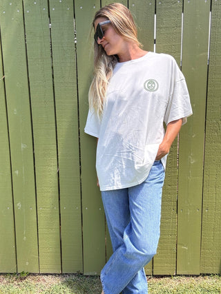 Stoke Street Oversized Tee - Ivory - The Salty BabeGraphic Tee Shirts