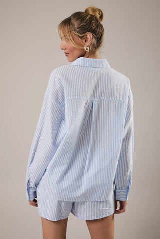 Stripe & Snap Long Sleeve Shirt - The Salty BabeLong Sleeve Shirt