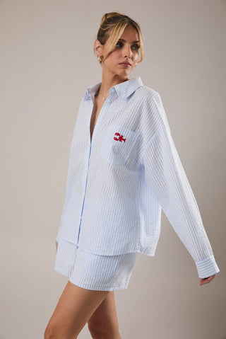 Stripe & Snap Long Sleeve Shirt - The Salty BabeLong Sleeve Shirt