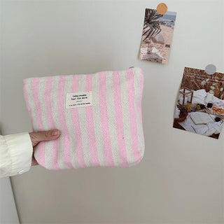 Striped Color Block Simple Make Up Bag - The Salty BabeMakeup Bags