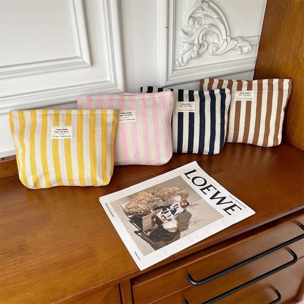 Striped Color Block Simple Make Up Bag - The Salty BabeMakeup Bags