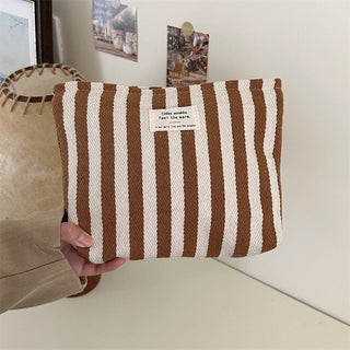Striped Color Block Simple Make Up Bag - The Salty BabeMakeup Bags
