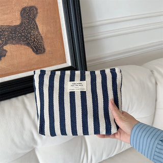 Striped Color Block Simple Make Up Bag - The Salty BabeMakeup Bags