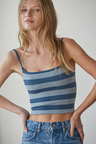 Striped Seamless Reversible Cami - The Salty BabeTop