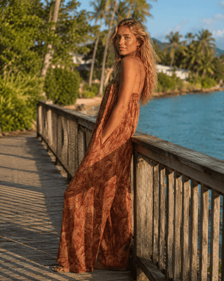 Sun-Worn Leaf Jumpsuit - The Salty BabeJumpsuits
