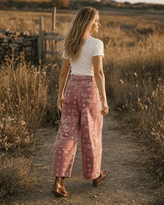 Sundance Paisley Pants-Berry Rouge - The Salty BabePants