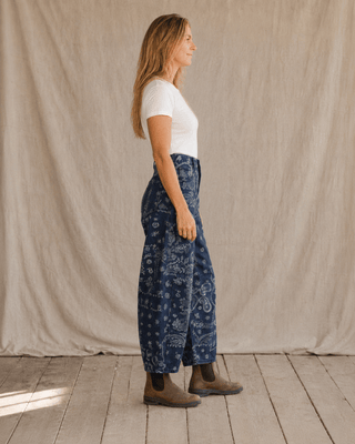 Sundance Paisley Pants-Navy - The Salty BabePants