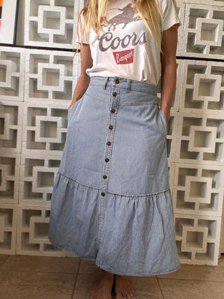 Sunday Stripe Midi Skirt - The Salty BabeSkirts