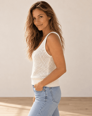 Sunlit Crochet Tank Top - The Salty BabeTank Tops
