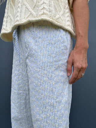 Sunny Stripe Bloom Pants - The Salty BabePants