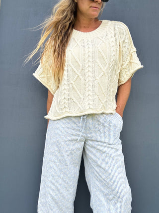 Sunny Stripe Bloom Pants - The Salty BabePants