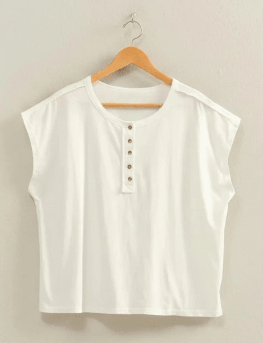 Sunwashed Henley Top - The Salty BabeTop