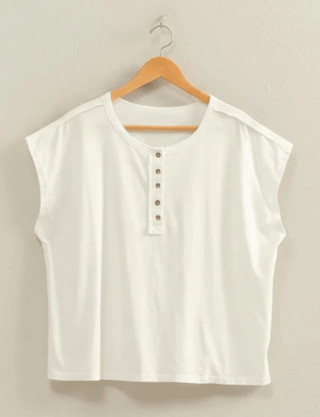 Sunwashed Henley Top - The Salty BabeTop