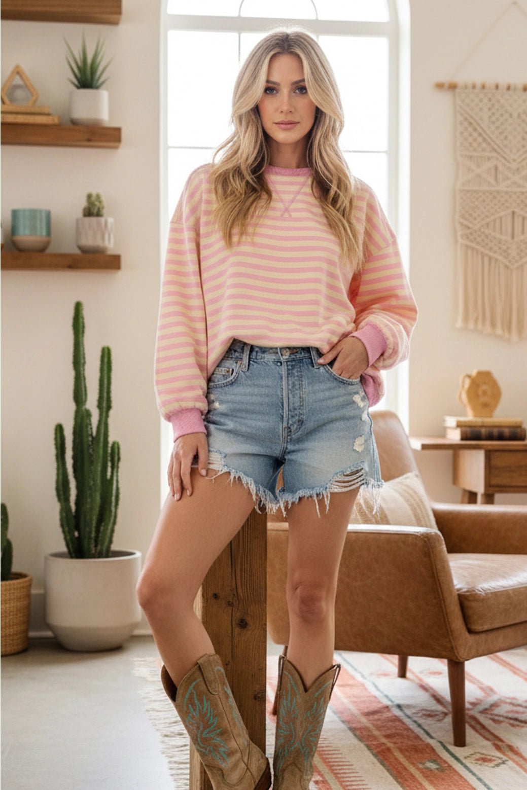 Sunwashed Stripes Sweatshirt - The Salty BabeSweatshirt