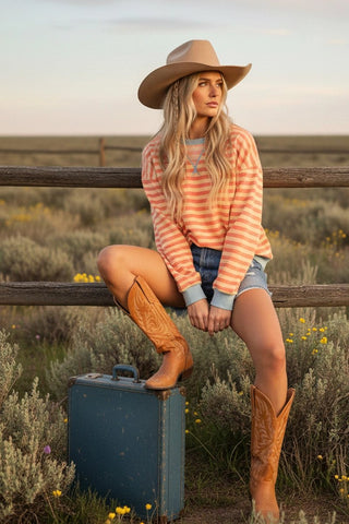 Sunwashed Stripes Sweatshirt - The Salty BabeSweatshirt