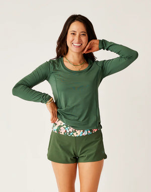 CARVE Izzy long sleeve sun shirt- Forest