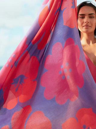 TAG ALOHA Aloalo Pareo Sarong - Purple - The Salty BabeBeach