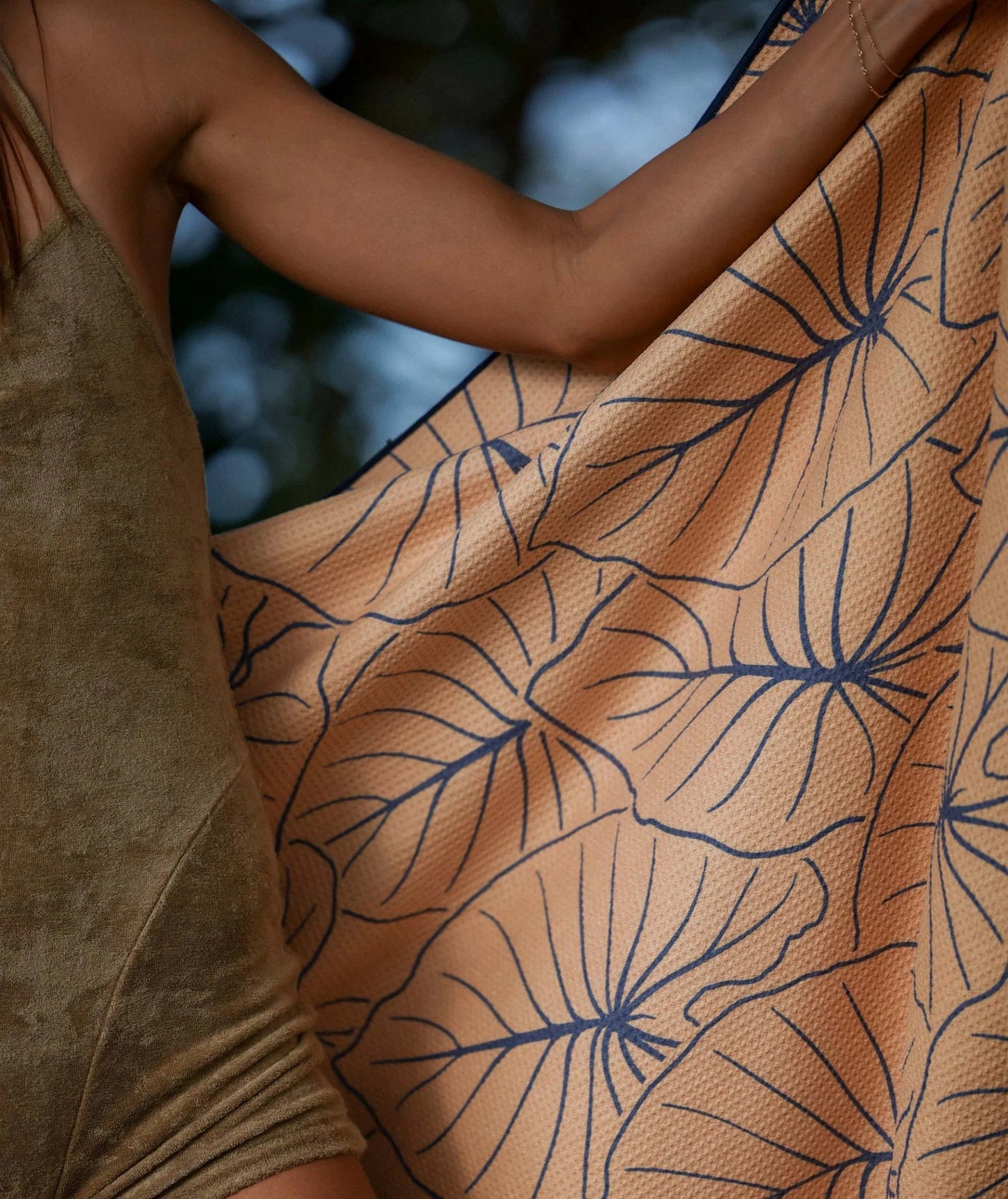 TAG ALOHA Beach Towel - Blue Kalo - The Salty BabeBeach