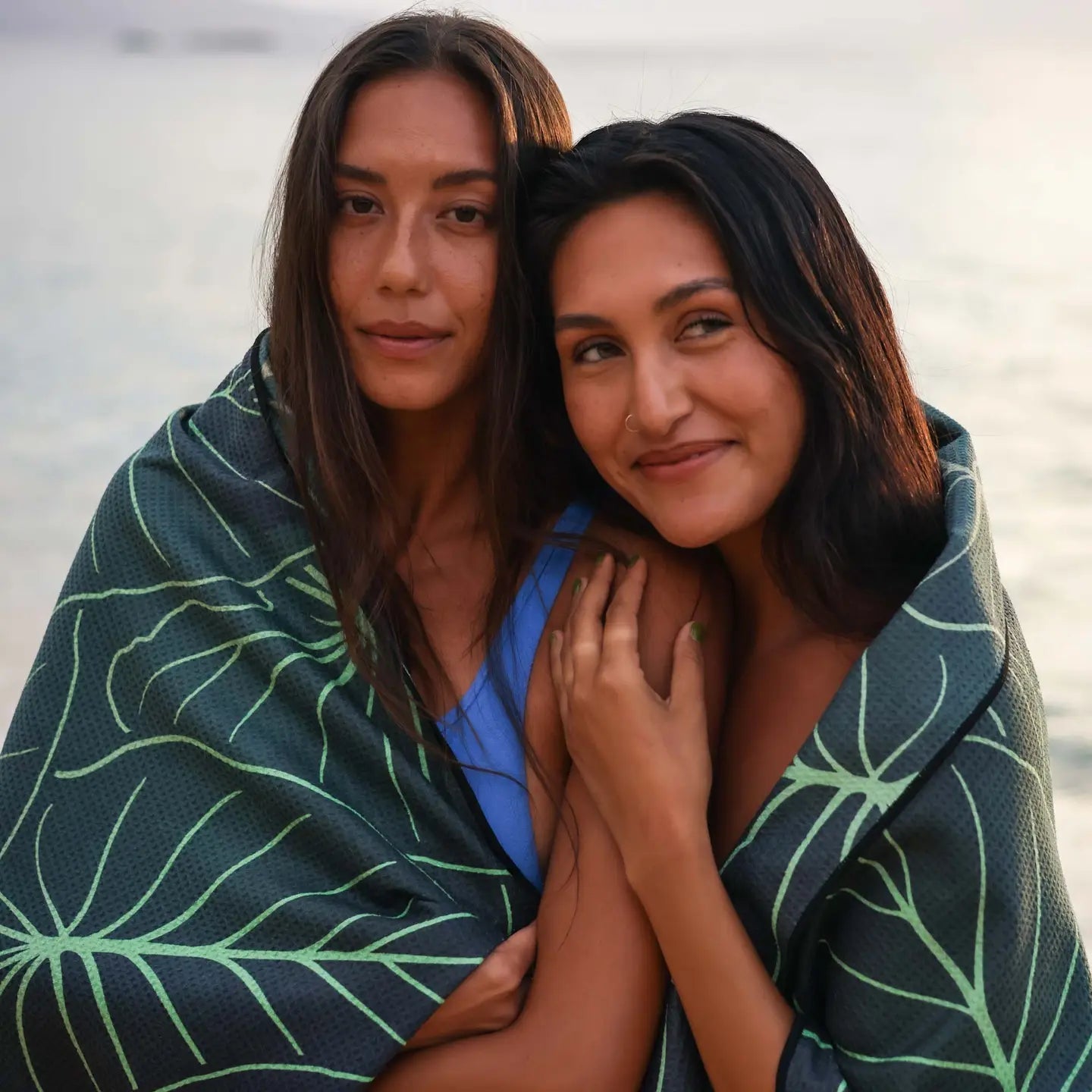 TAG ALOHA Beach Towel - Green Kalo - The Salty BabeBeach