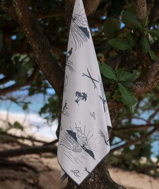 TAG ALOHA Beach Towel - Popoia - The Salty BabeBeach