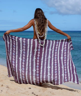 TAG ALOHA Crown Flower Pareo - The Salty BabeBeach
