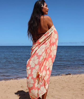 TAG ALOHA Puakenikeni Coral Pareo - The Salty BabePareo