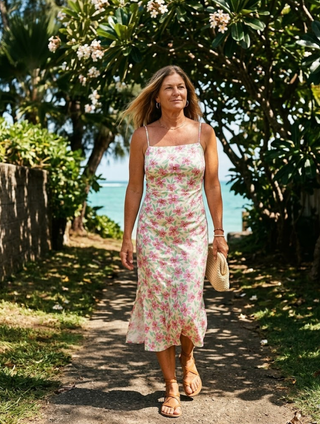 Tangy Tropic White Satin Maxi Dress - The Salty BabeDresses