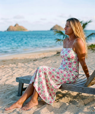 Tangy Tropic White Satin Maxi Dress - The Salty BabeDresses
