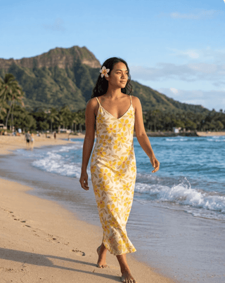 Tangy Tropics Gold Golden Hour Maxi Dress - The Salty BabeDresses