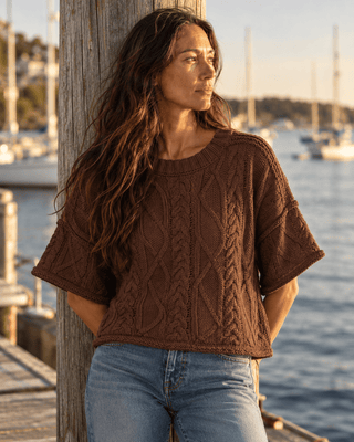The Après Coast Knit Top - Brown | The Salty Babe