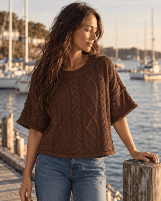 The Après Coast Knit Top - Brown | The Salty Babe