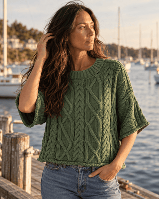 The Après Coast Knit Top - Dusty Green | The Salty Babe