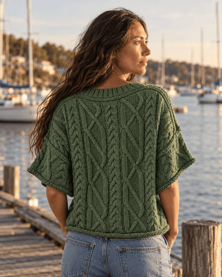The Après Coast Knit Top - Dusty Green | The Salty Babe