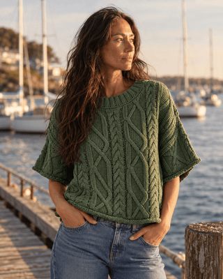 The Après Coast Knit Top - Dusty Green | The Salty Babe