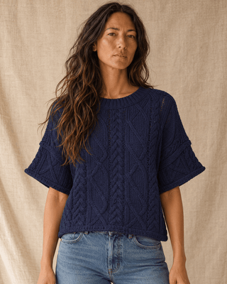 The Après Coast Knit Top - Navy | The Salty Babe