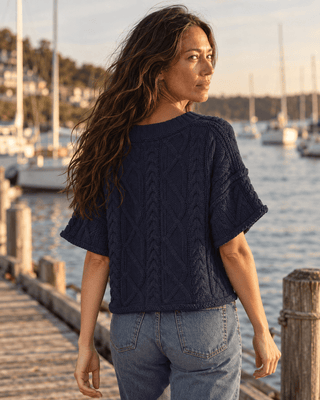 The Après Coast Knit Top - Navy | The Salty Babe